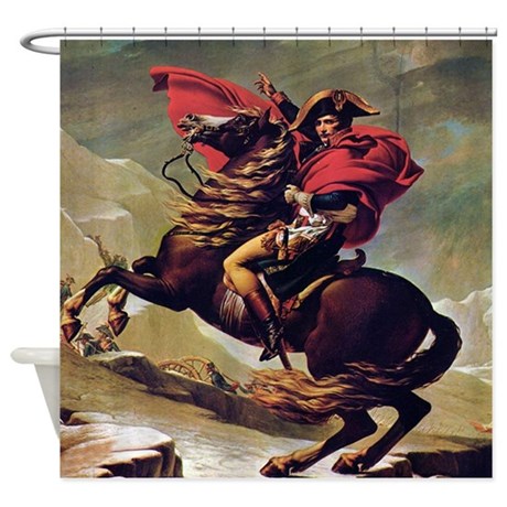 460x460 Napoleon On Horse Painting Shower Curtain By Wickeddesigns4 - Napoleon Horse Painting