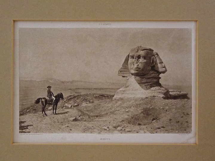 720x540 Napoleon In Egypt Or Oedipus After J. L. Gerome Sepia Photogravure - Napoleon In Egypt Painting