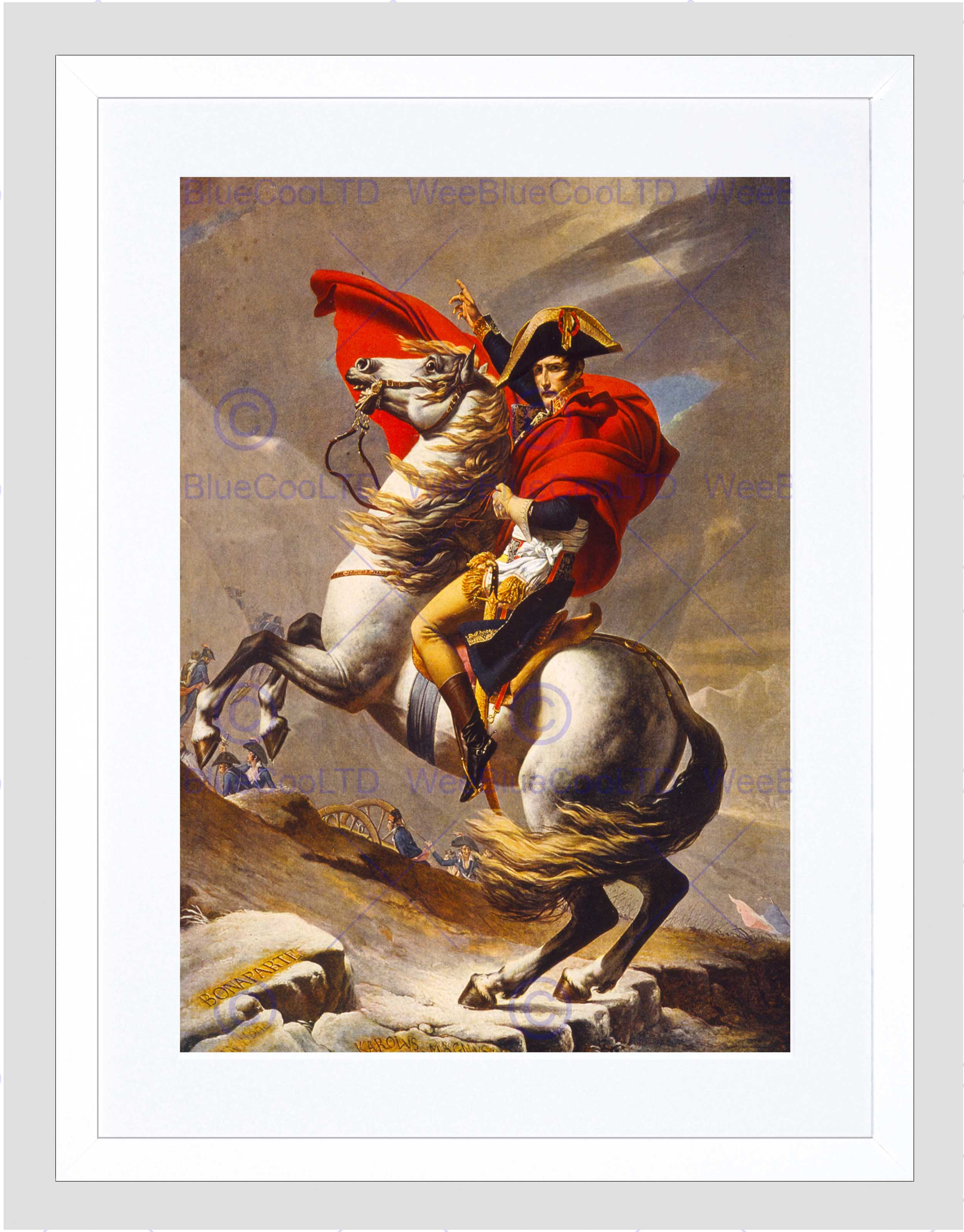 2500x3195 Paintings Portrait David Napoleon Crossing Alps Framed Print - Napoleon Painting