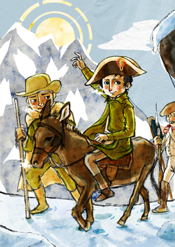 354x500 Mie's Illustrated Life! Napoleon On A Donkey - Napoleon Riding Horse Painting