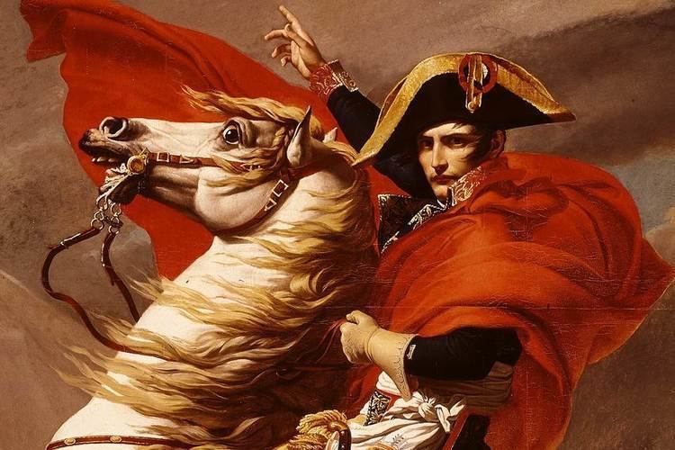 750x500 Napoleon Crossing The Alps - Napoleon Riding Horse Painting