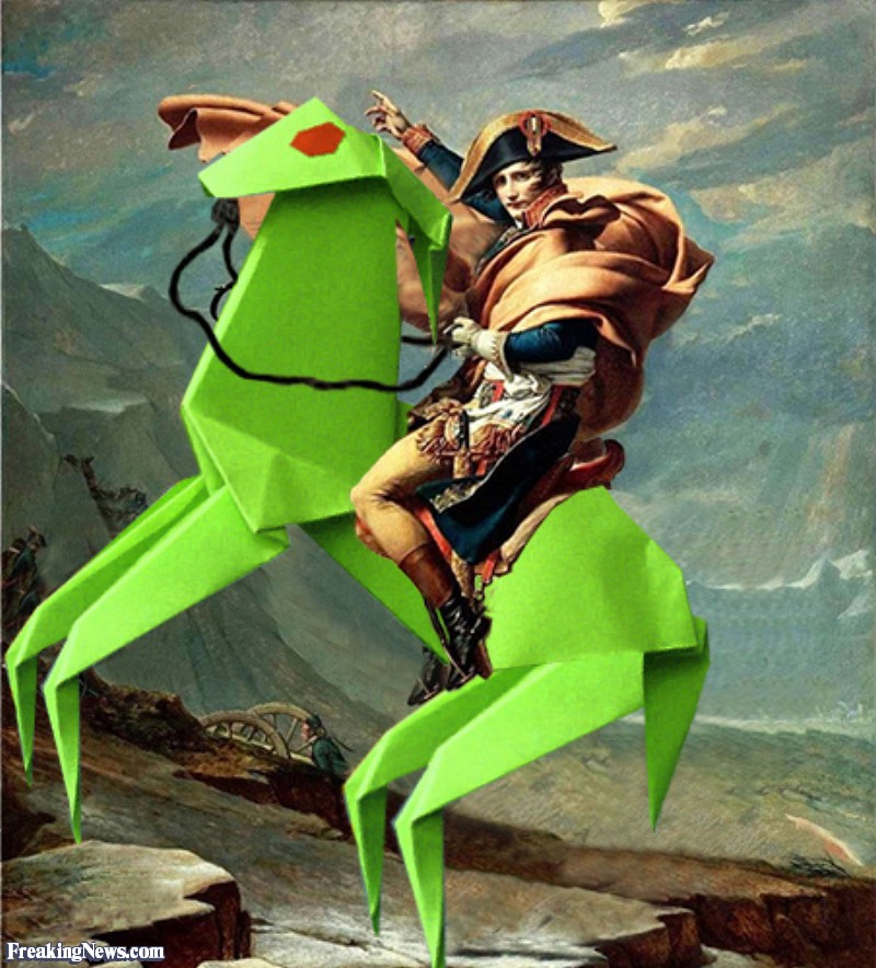 800x884 Napoleon Riding An Origami Horse Pictures - Napoleon Riding Horse Painting