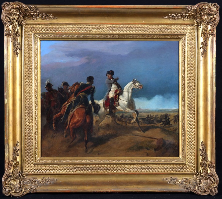 891x800 Painting Feodor Dietz 18131870 - Napoleon Riding Horse Painting