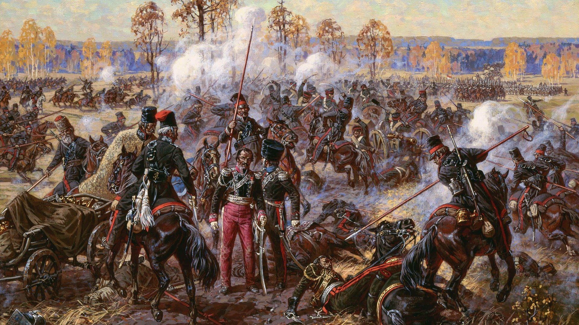 1920x1080 Wallpaper Scenes Painting War Generals Tyshkievich Captive Paint - Napoleonic War Painting