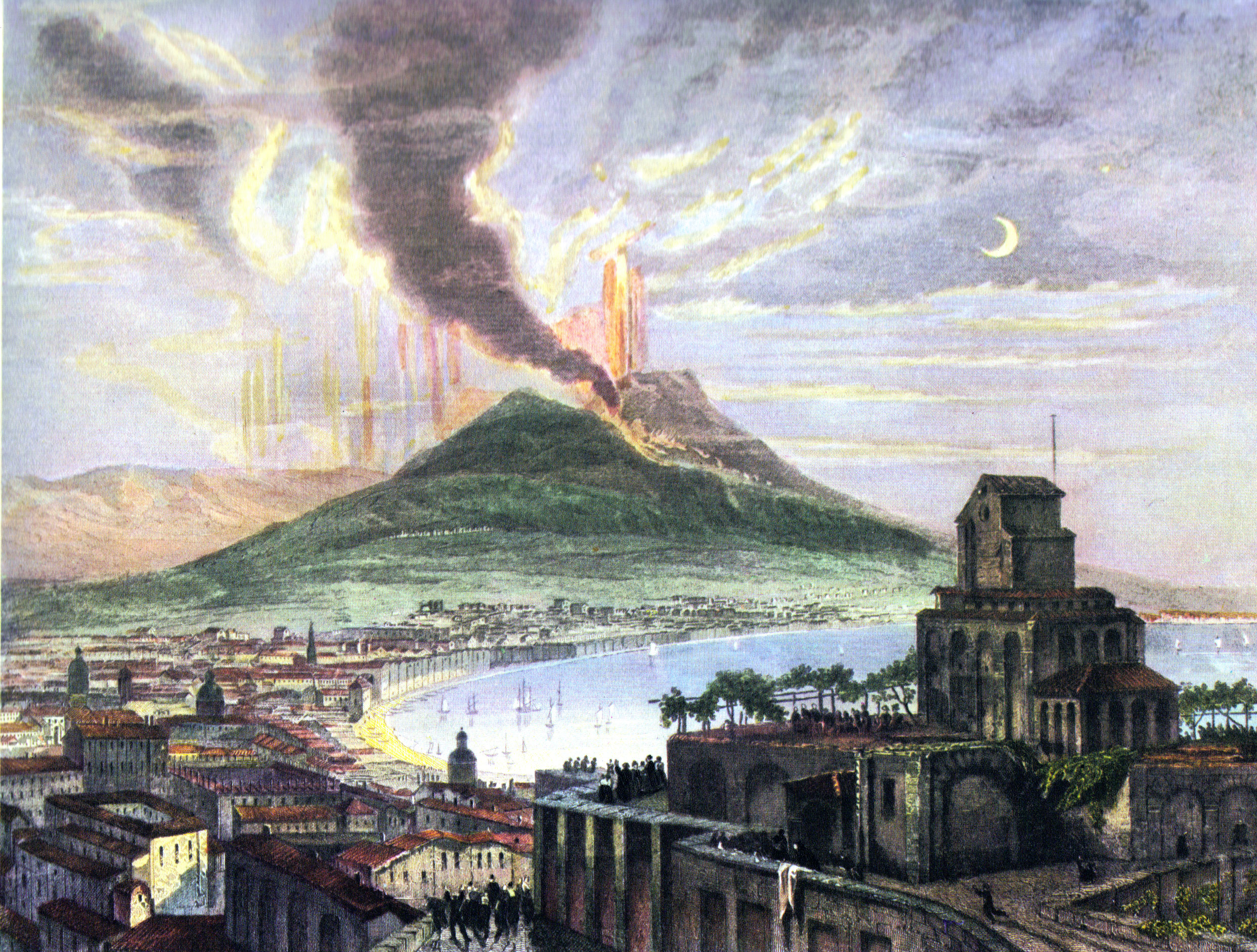 2485x1881 Filenapoli Mount Vesuvius 1858 Engraving.jpg - Napoli Painting