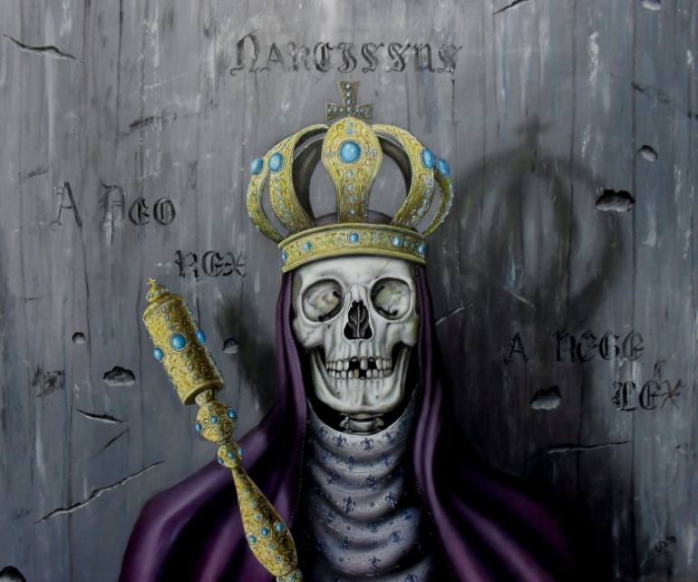 770x642 Saatchi Art The Narcissist . Painting By Uko Post - Narcissist Painting