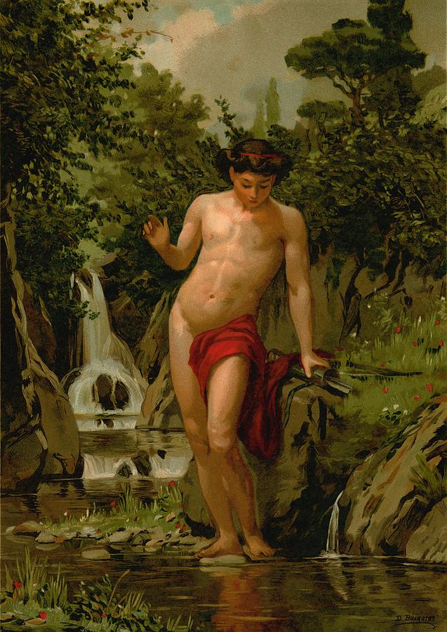 637x900 Narcissus In Love With His Own Reflection Painting By Dionisio - Narcissus Painting
