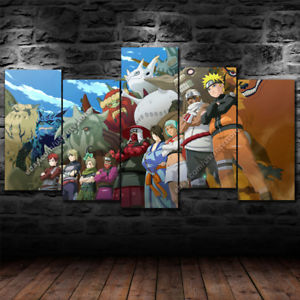 300x300 Naruto Wall Art Canvas 5 Piece Prints Anime Home Decor Manga - Naruto Painting