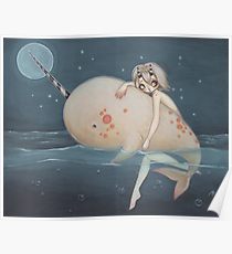 210x230 Narwhal Painting Amp Mixed Media Posters Redbubble - Narwhal Painting
