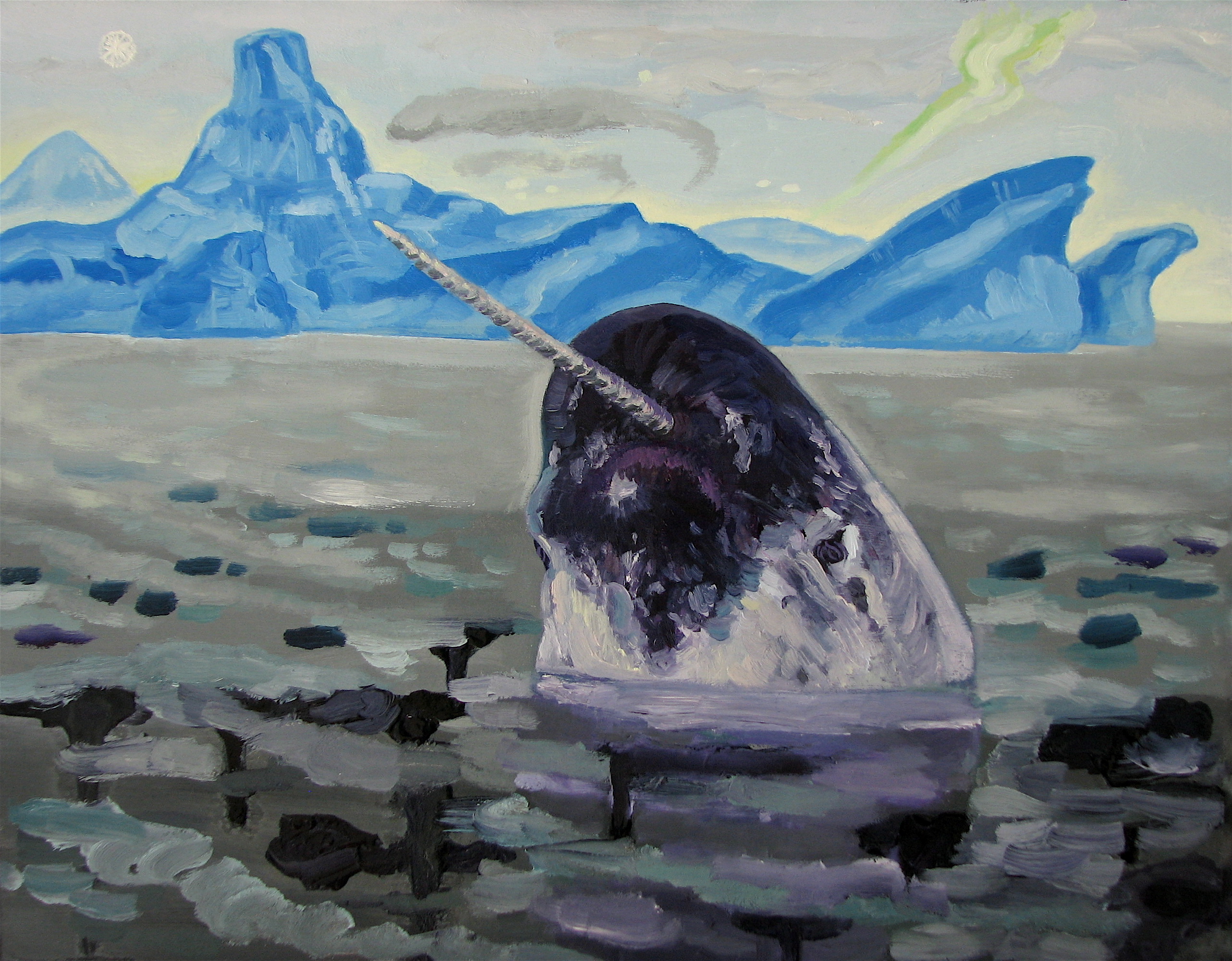 2565x2002 The Narwhal Of Healing Mike Schultz Studio Blog - Narwhal Painting