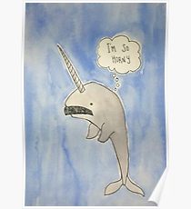210x230 Cute Narwhal Painting Amp Mixed Media Posters Redbubble - Narwhal Painting