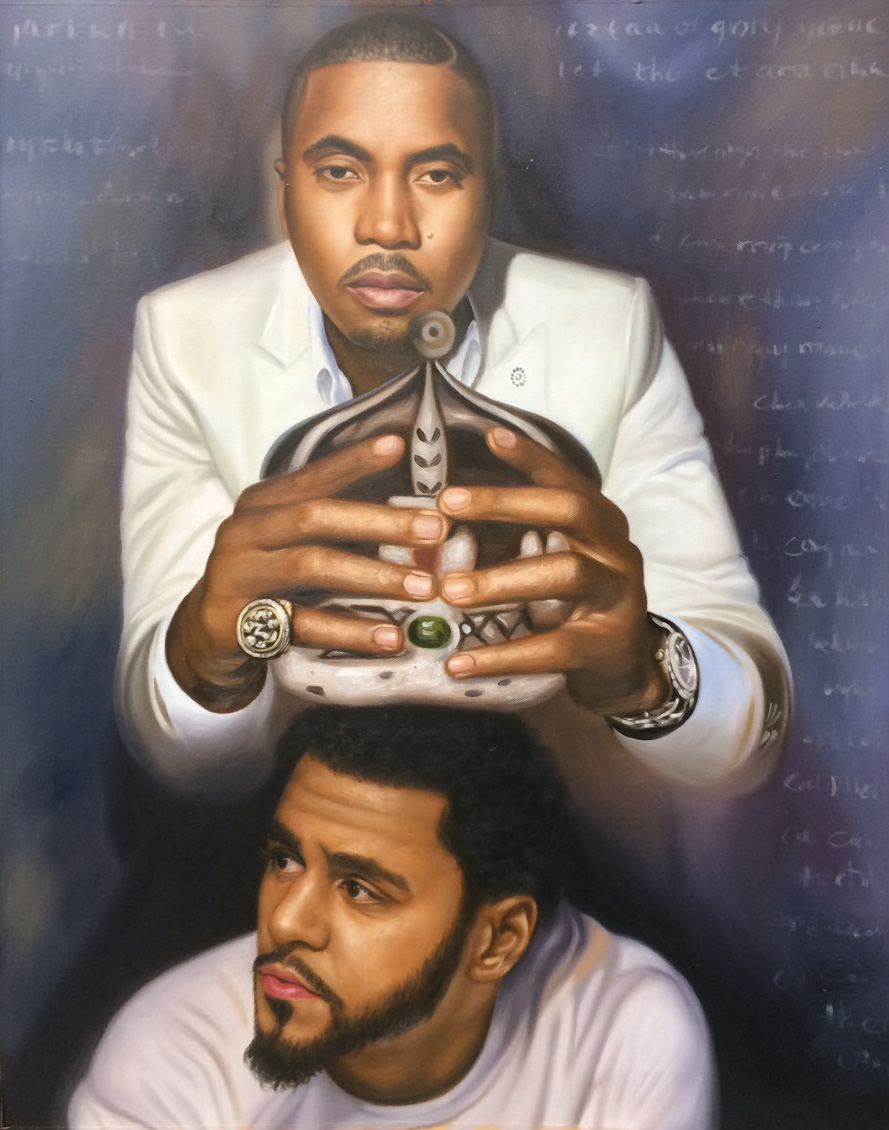 889x1130 Passing The Crown - Nas Painting