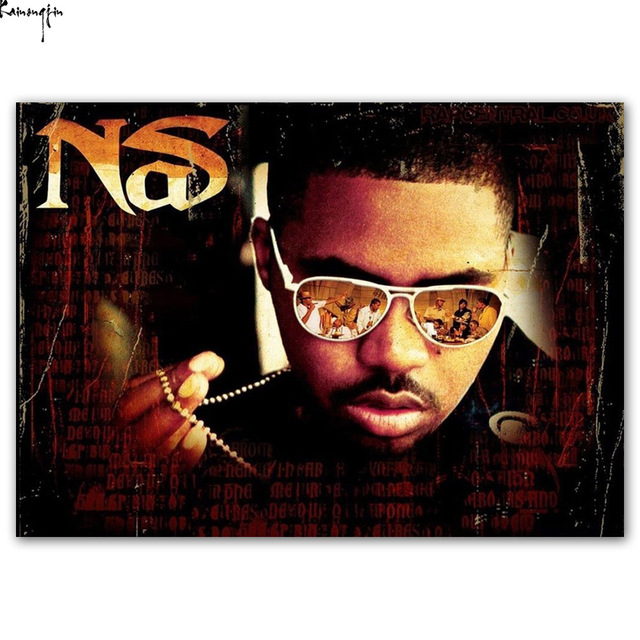 640x640 Zp803 Nasty Nas Rap Music Star Singer Hot Art Poster Silk Light - Nas Painting