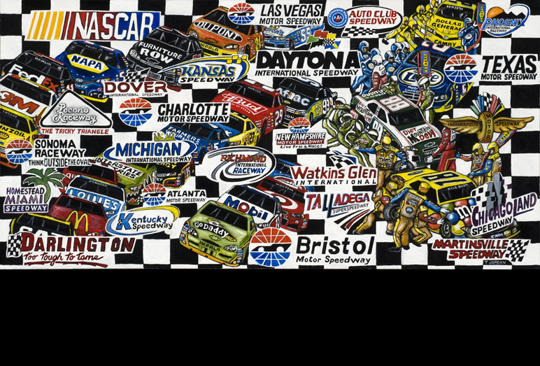 772x523 Nascar Sports Art - Nascar Painting