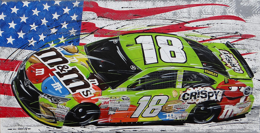 900x461 Nascar 18 Painting By Roberto Muccillo - Nascar Painting