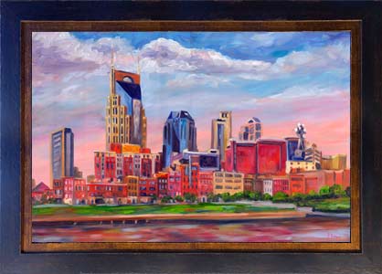 418x300 Nashville Skyline Painting - Nashville Painting