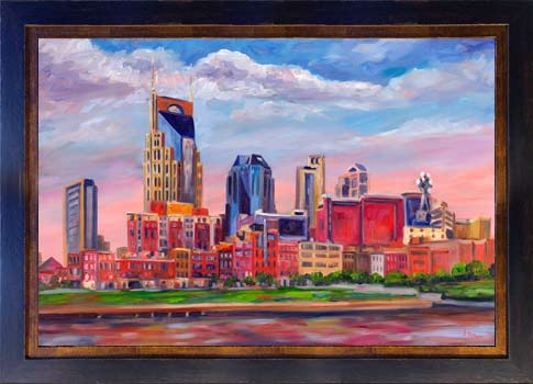 485x350 Nashville Skyline Painting - Nashville Skyline Painting