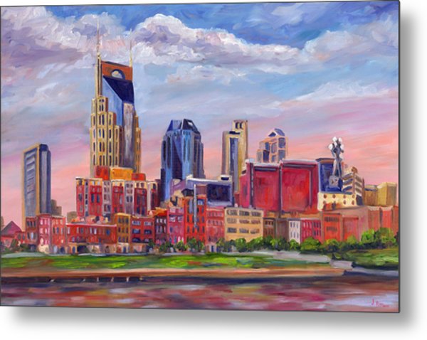 600x478 Nashville Skyline Painting Painting By Jeff Pittman - Nashville Skyline Painting