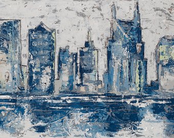 340x270 Nashville Painting Etsy - Nashville Skyline Painting