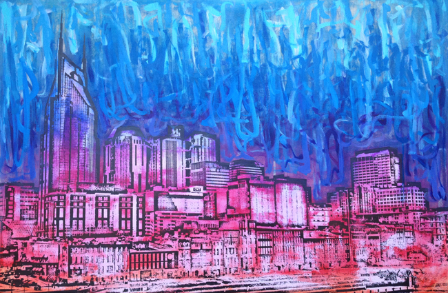 650x425 Beth Inglish Contemporary Abstract Artist Nashville Skyline Beth - Nashville Skyline Painting