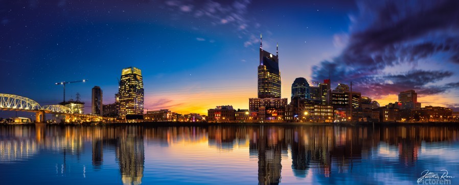 898x363 Nashville Skyline - Nashville Skyline Painting