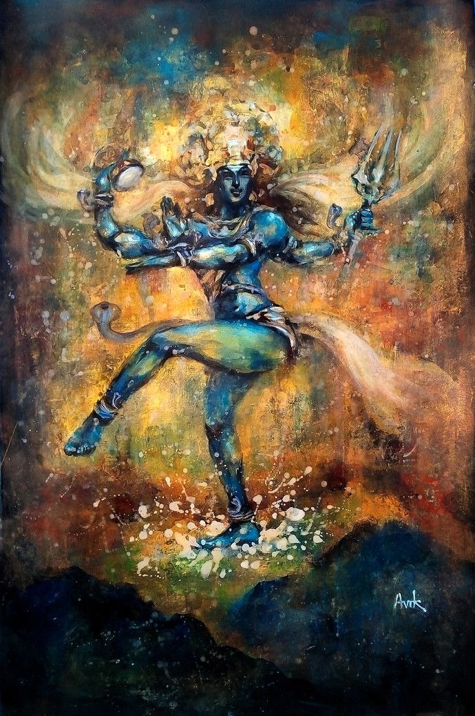 690x1038 Shiva Nataraja Time - Nataraja Painting