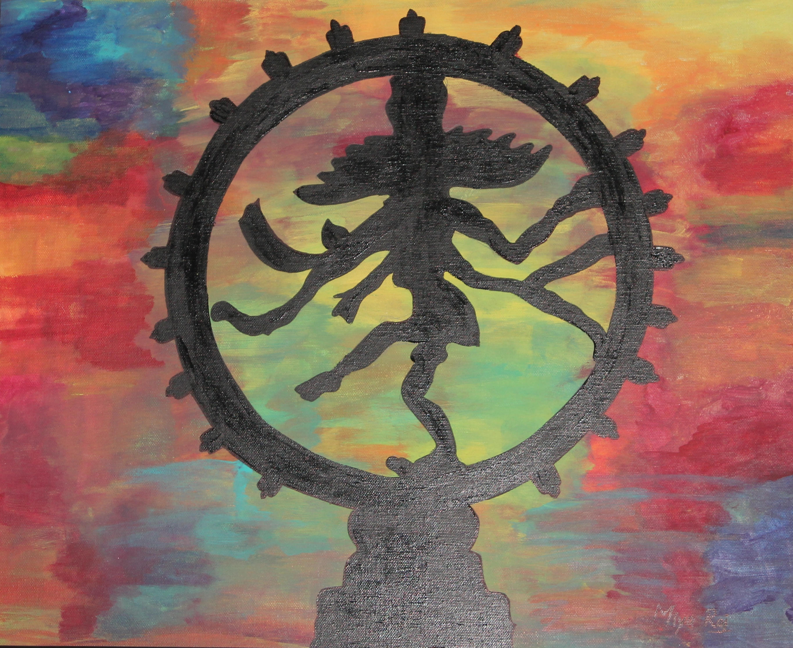 2730x2230 Nataraja Wall Art Framed - Nataraja Painting Modern Art