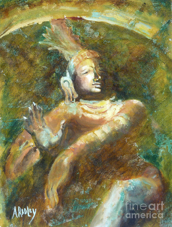 681x900 Shiva Creator Destroyer Painting By Ann Radley - Nataraja Painting Modern Art
