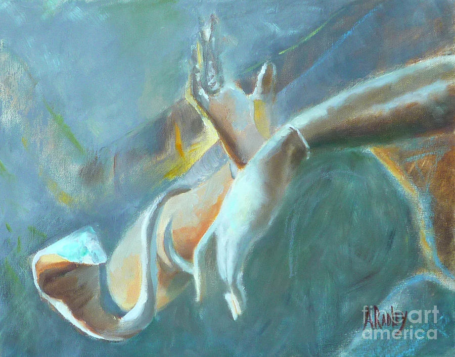 900x707 Cosmic Cobra Painting By Ann Radley - Nataraja Painting Modern Art