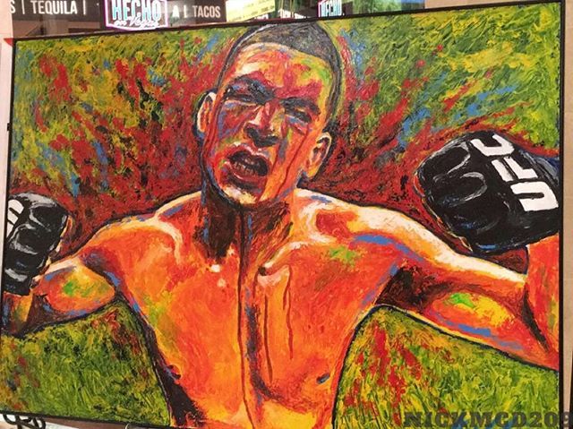640x479 Nate Diaz Painting In The Mgm Grand - Nate Diaz Painting