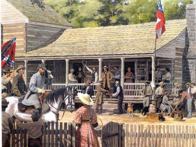 640x480 Forrest Comes Home - Nathan Bedford Forrest Painting