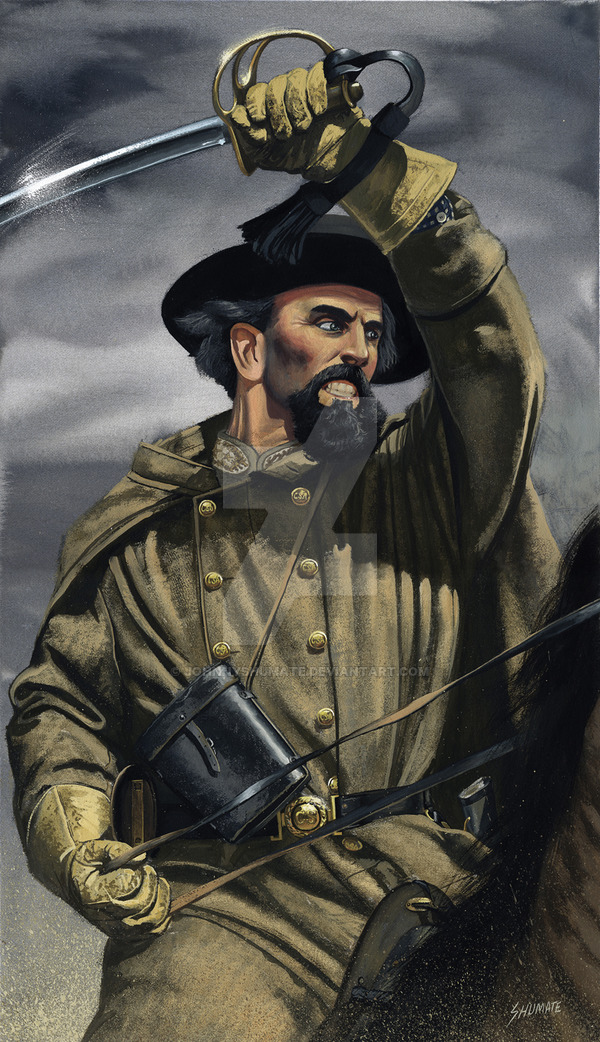 600x1042 Nathan Bedford Forrest By Johnnyshumate - Nathan Bedford Forrest Painting