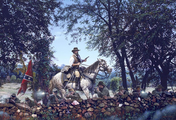 750x511 Battle Of Brice's Crossroads J.d.r. Hawkins - Nathan Bedford Forrest Painting