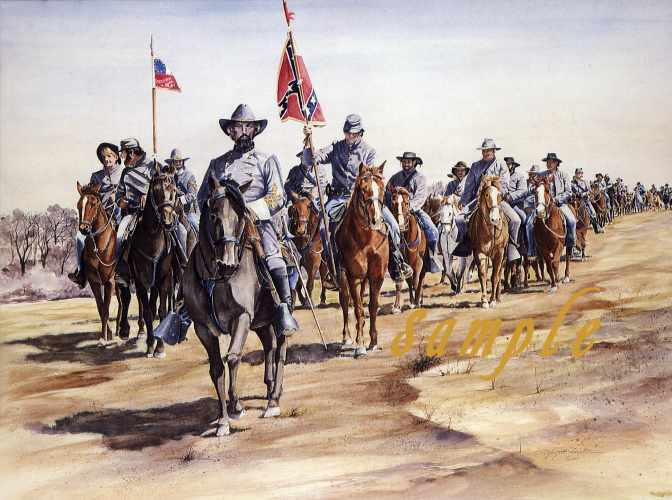 672x500 Civil War Paintings In Print By Artist Lafayette Ragsdale - Nathan Bedford Forrest Painting