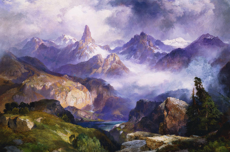 900x596 Index Peak Yellowstone National Park Painting By Thomas Moran - National Park Painting