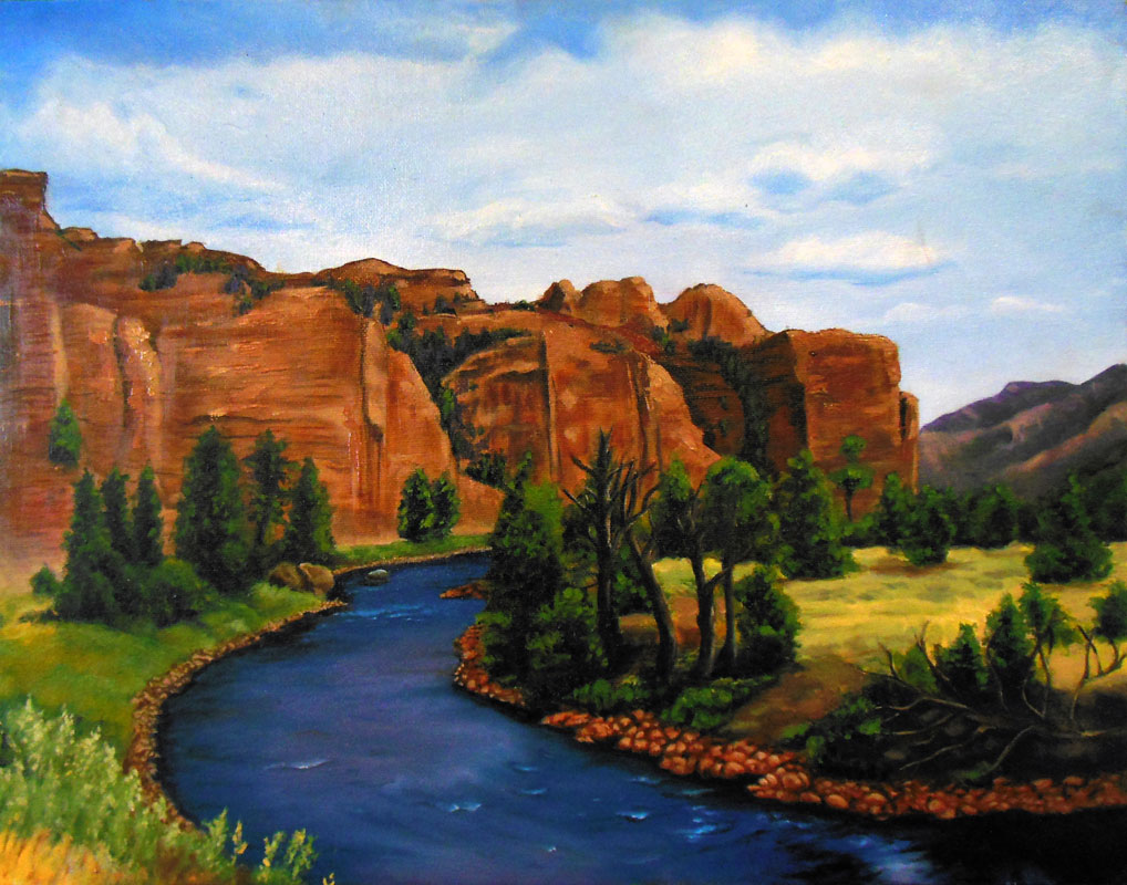 1018x800 Yellowstone National Park Rushing Academy Of Art - National Park Painting