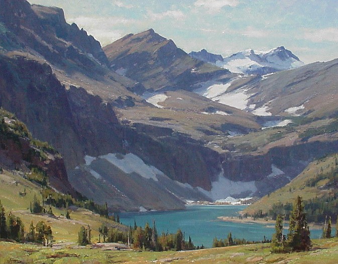 673x526 Glacier National Park Receives Historic Paintings Gnptg - National Park Painting
