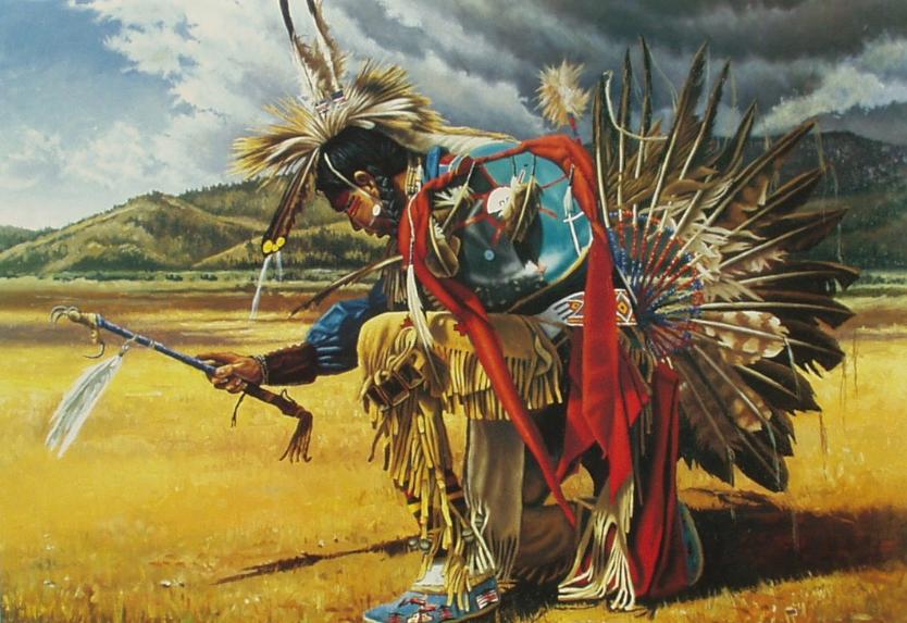 834x573 Native American Art,indian Art,raindance, Rain Dance,southwest Art - Native American Art Painting