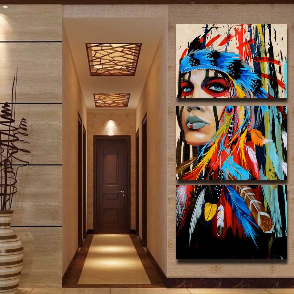 960x960 Native American Indian Wall Art Canvas - Native American Canvas Painting