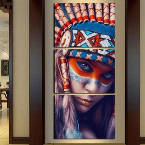 300x300 Paintings - Native American Canvas Painting