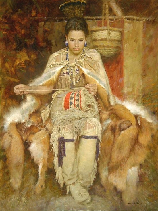 Native American Family Painting