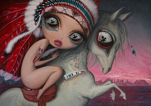 300x212 Native American Girl Paintings Fine Art America - Native American Girl Painting