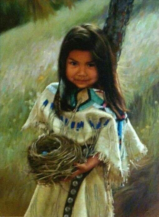 Native American Girl Painting at PaintingValley.com | Explore ...