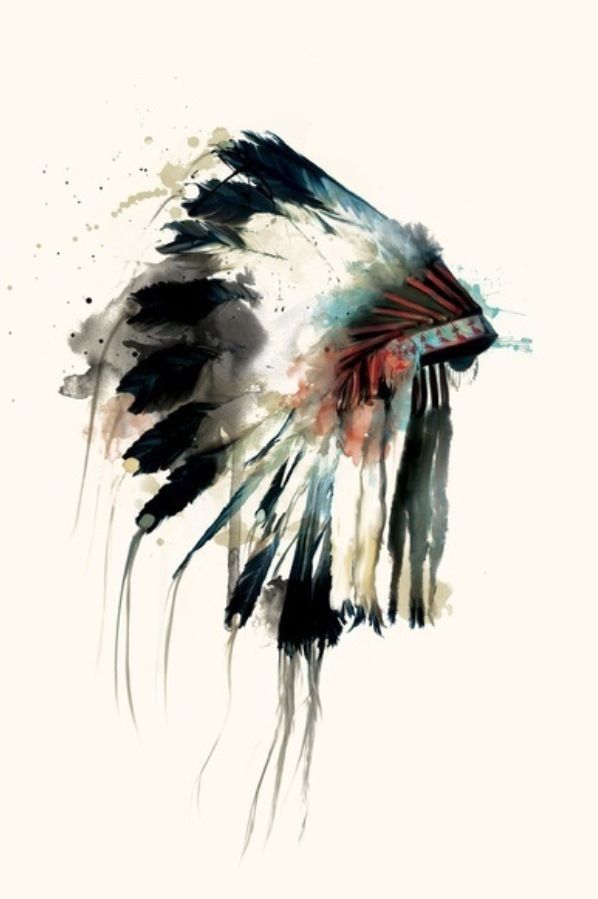 598x899 Nativemerican Headdress Print (For Wood Burning With Maybe - Native American Headdress Painting