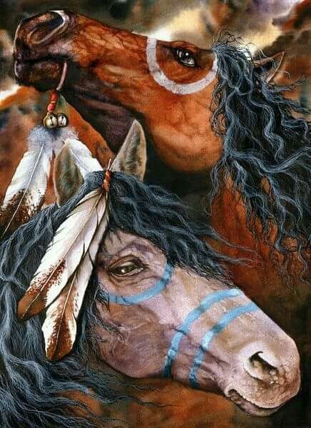 436x600 Pin By Osi Lussahatta On Ndn Horse, Native Americans - Native American Horse Painting