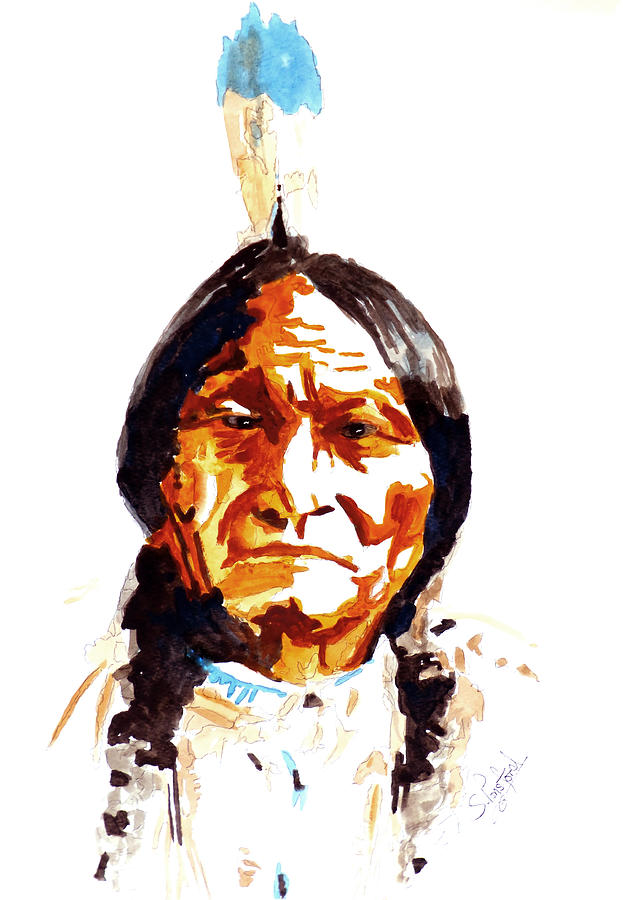 623x900 Native American Indian Painting By Steven Ponsford - Native American Indian Painting