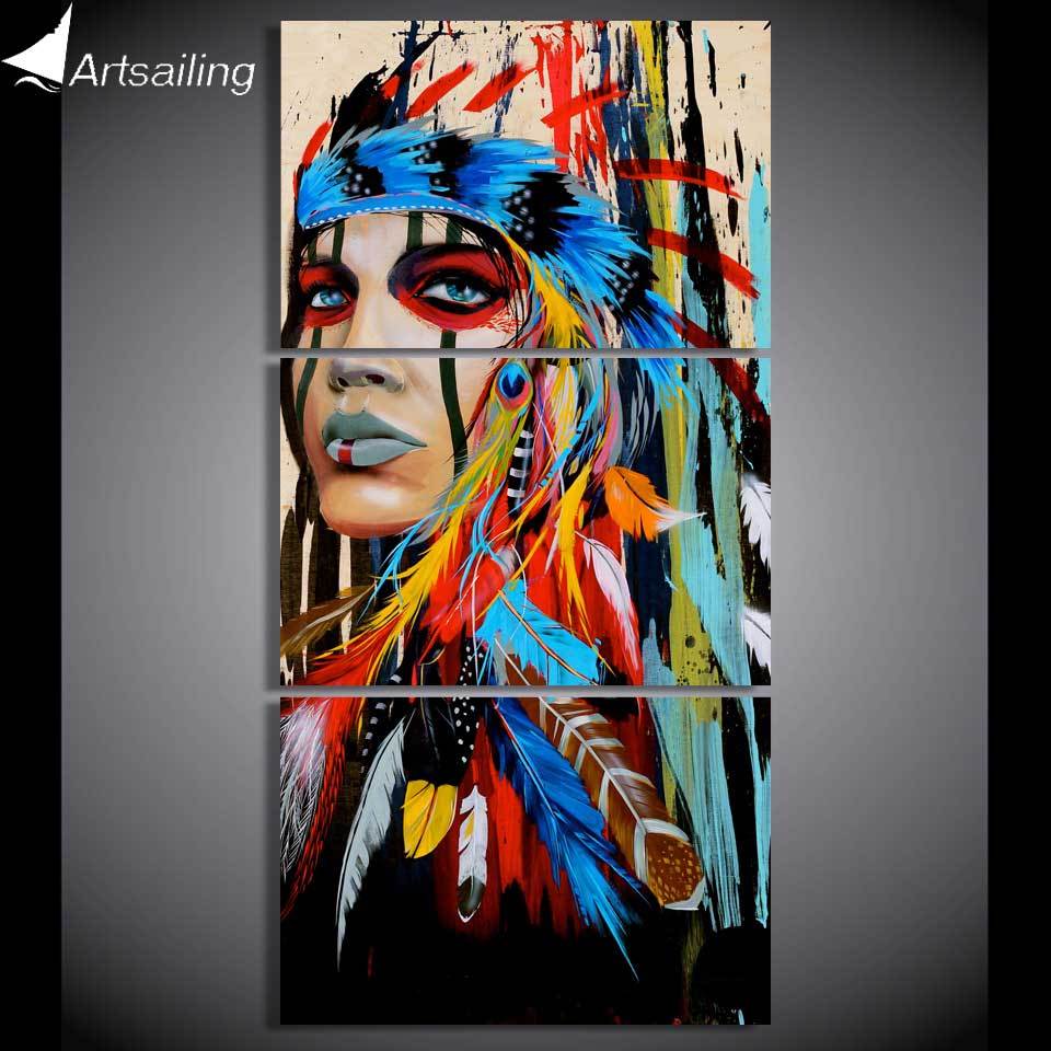 960x960 Hd Printed Native American Indian Painting Bay Slays - Native American Indian Painting