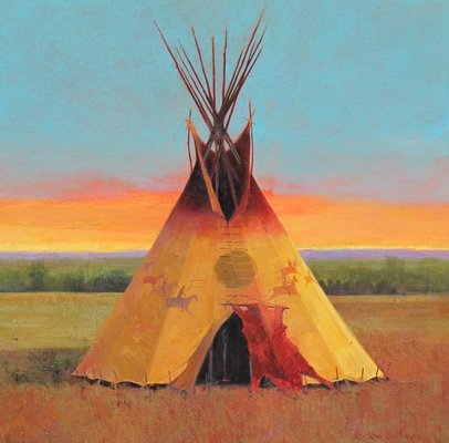 406x400 Jackson Hole Art Blog Fall Arts Festival Calendar, Part Two! - Native American Landscape Painting