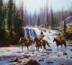 300x268 Native American Paintings Indian Art Affordable Online For Sale - Native American Landscape Painting