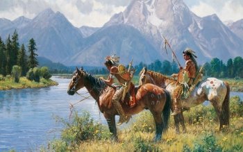 350x219 74 Native American Hd Wallpapers Background Images - Native American Landscape Painting